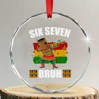 Funny 67 Kwanzaa Crystal Glass Ornament Six Seven Bruh Dabbing African Heritage - Wonder Print Shop