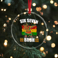 Funny 67 Kwanzaa Crystal Glass Ornament Six Seven Bruh Dabbing African Heritage - Wonder Print Shop