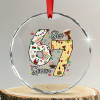 Funny 67 Kwanzaa Crystal Glass Ornament Six Seven Meme Kinara Candles African American Christmas - Wonder Print Shop