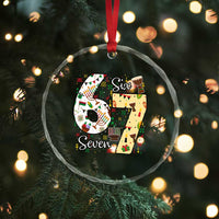 Funny 67 Kwanzaa Crystal Glass Ornament Six Seven Meme Kinara Candles African American Christmas - Wonder Print Shop