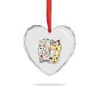 Funny 67 Kwanzaa Heart Crystal Glass Ornament Six Seven Meme Kinara Candles African American Christmas - Wonder Print Shop