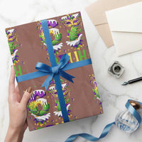 Funny 67 Mardi Gras Bruh Wrapping Paper Roll Six Seven Meme Fleur De Lis Hand Gesture