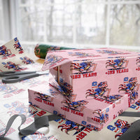Funny 67 Meme Dinosaur American Pride Wrapping Paper Roll USA 250th Anniversary