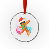 Funny 67 Meme Gingerbread Christmas Crystal Glass Ornament Six Seven Ice Cream Drip Boys - Wonder Print Shop