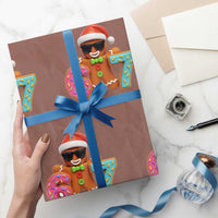 Funny 67 Meme Gingerbread Donut Wrapping Paper Roll Cool Christmas Cookie Six Seven Santa Hat Sprinkles - Wonder Print Shop