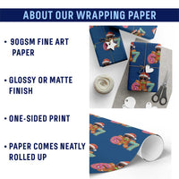 Funny 67 Meme Gingerbread Donut Wrapping Paper Roll Cool Christmas Cookie Six Seven Santa Hat Sprinkles - Wonder Print Shop