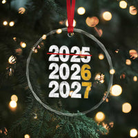 Funny 67 New Year Crystal Glass Ornament Happy New Year 2026 2027 Six Seven Meme - Wonder Print Shop