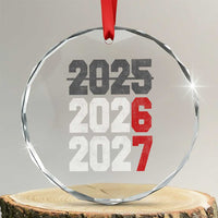 Funny 67 New Year Crystal Glass Ornament Happy New Year 2026 2027 Sports Jersey Number - Wonder Print Shop