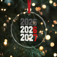 Funny 67 New Year Crystal Glass Ornament Happy New Year 2026 2027 Sports Jersey Number - Wonder Print Shop