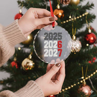 Funny 67 New Year Crystal Glass Ornament Happy New Year 2026 2027 Sports Jersey Number - Wonder Print Shop