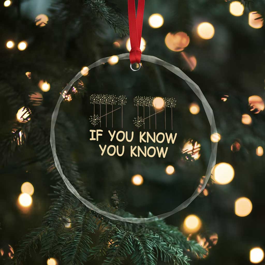 Funny 67 New Year Crystal Glass Ornament If You Know You Know Six Seven Meme Sparklers - Wonder Print Shop