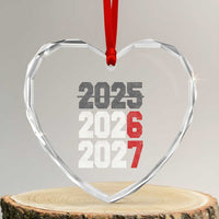 Funny 67 New Year Heart Crystal Glass Ornament Happy New Year 2026 2027 Sports Jersey Number - Wonder Print Shop