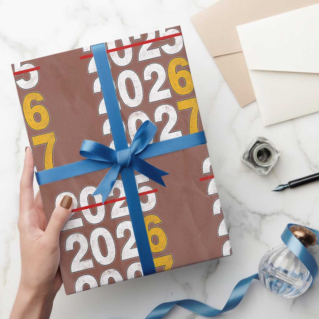 Funny 67 New Year Wrapping Paper Roll Happy New Year 2026 2027 Six Seven Meme - Wonder Print Shop