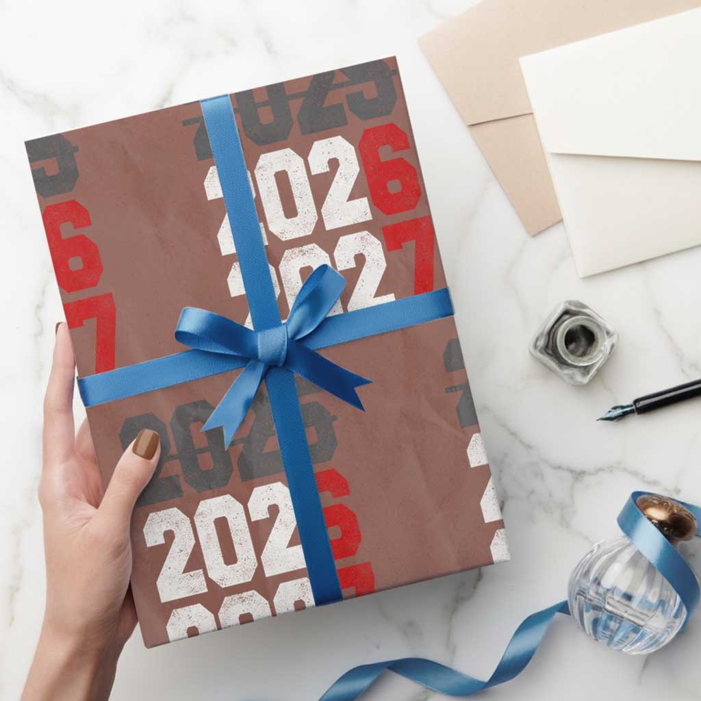 Funny 67 New Year Wrapping Paper Roll Happy New Year 2026 2027 Sports Jersey Number - Wonder Print Shop