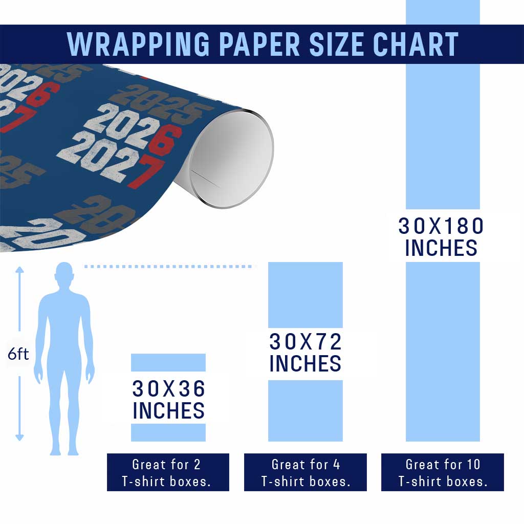 Funny 67 New Year Wrapping Paper Roll Happy New Year 2026 2027 Sports Jersey Number - Wonder Print Shop