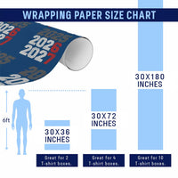 Funny 67 New Year Wrapping Paper Roll Happy New Year 2026 2027 Sports Jersey Number - Wonder Print Shop