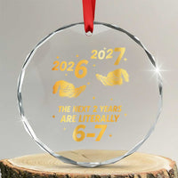 Funny 67 New Years Eve Crystal Glass Ornament Six Seven Boys Kids NYE Party 6 7 Meme - Wonder Print Shop