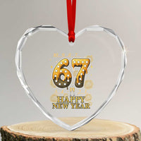 Funny 67 New Years Eve Heart Crystal Glass Ornament Countdown New Year Party 2026 Six Seven Meme - Wonder Print Shop