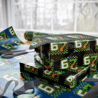 Funny 67 Pixel Style Graphic Wrapping Paper Roll Viral Six Seven Meme Gamer - Wonder Print Shop