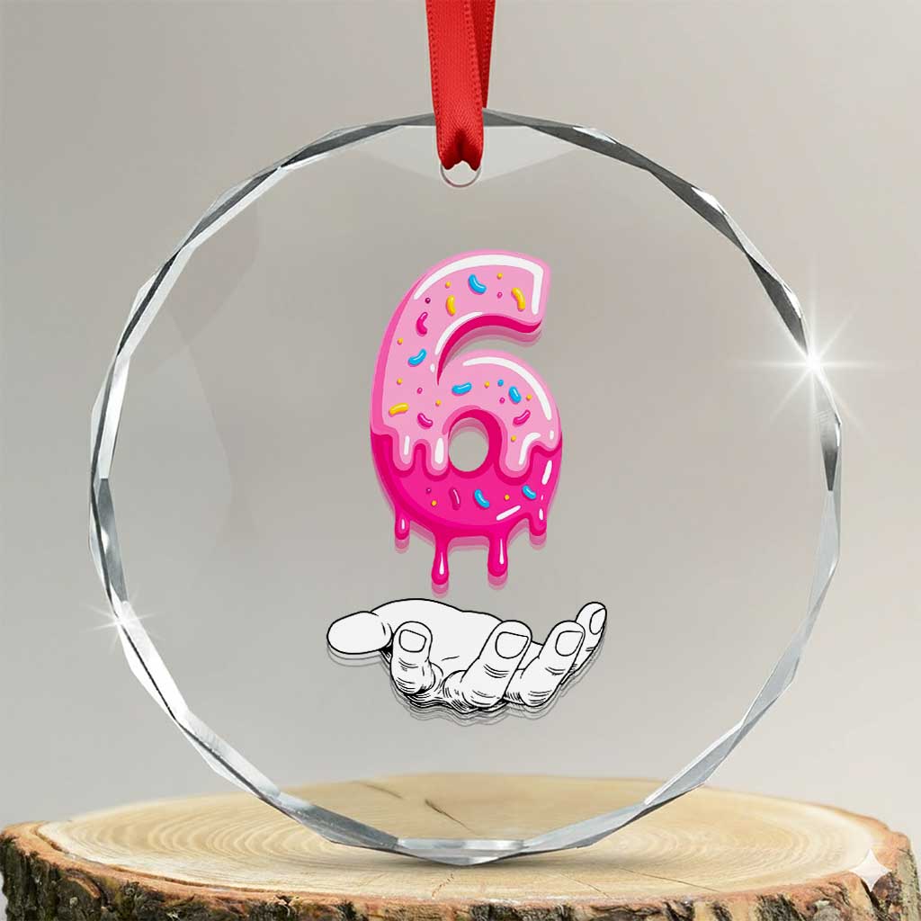 Funny 67 Six Seven Meme Couple Matching Crystal Glass Ornament Number 6 Baseball Ice Cream Drip - Wonder Print Shop