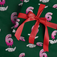 Funny 67 Six Seven Meme Couple Matching Wrapping Paper Roll Number 6 Baseball Ice Cream Drip - Wonder Print Shop