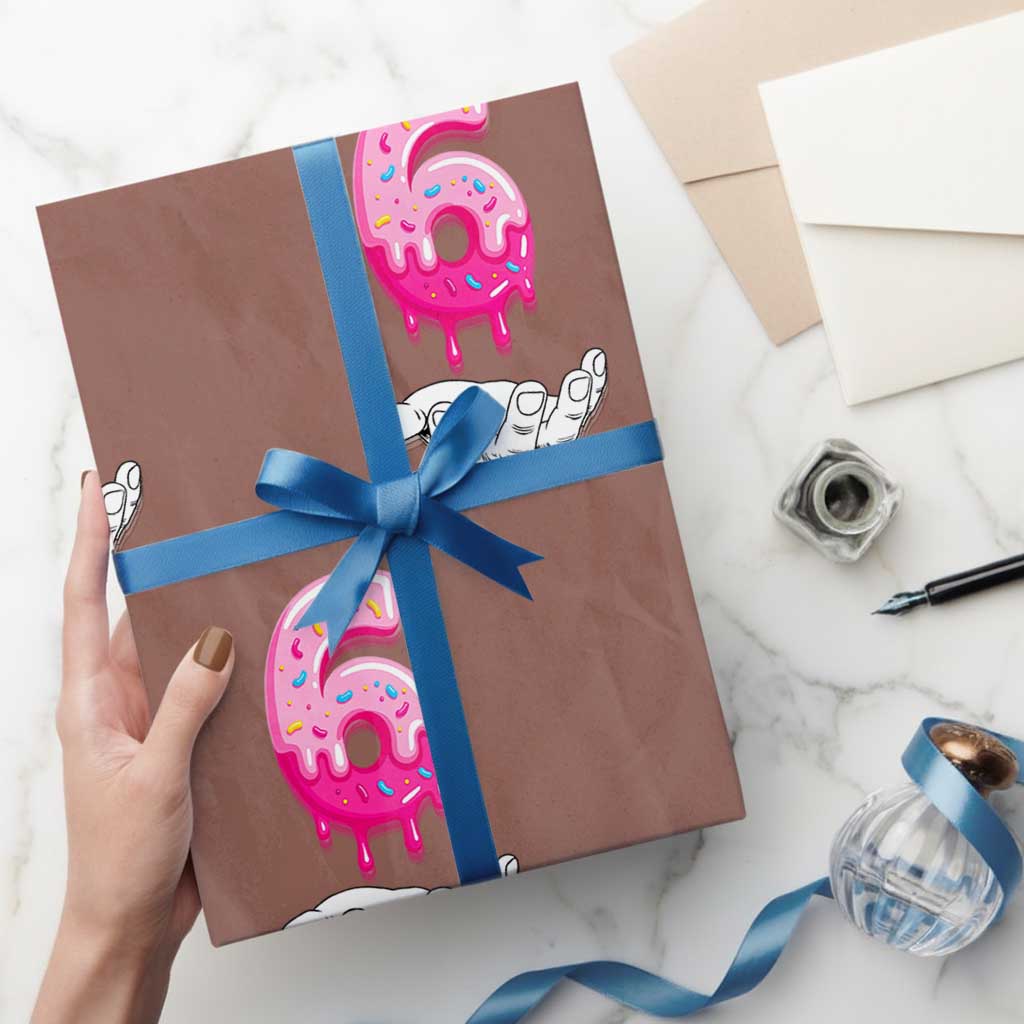 Funny 67 Six Seven Meme Couple Matching Wrapping Paper Roll Number 6 Baseball Ice Cream Drip - Wonder Print Shop