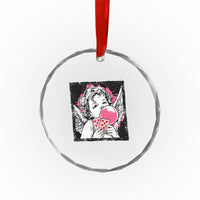 Funny 67 Valentines Crystal Glass Ornament Cupid Playing Cards Six Seven - Wonder Print Shop