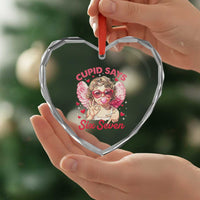 Funny 67 Valentines Day Heart Crystal Glass Ornament Cupid Say Six Seven 67 Meme