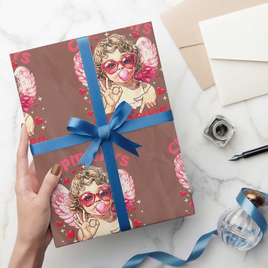 Funny 67 Valentines Day Wrapping Paper Roll Cupid Say Six Seven 67 Meme