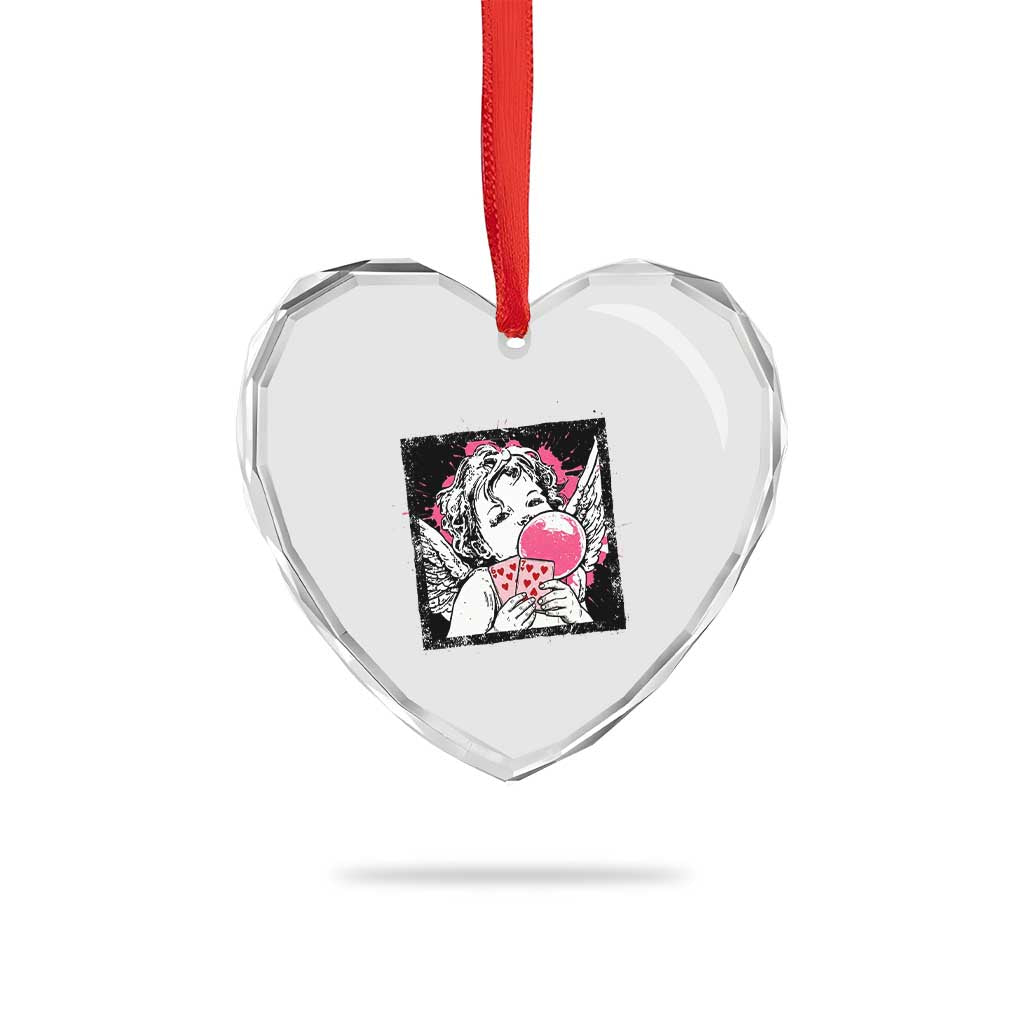 Funny 67 Valentines Heart Crystal Glass Ornament Cupid Playing Cards Six Seven - Wonder Print Shop