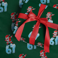 Funny 67 Xmas Wrapping Paper Roll Six Seven Dabbing Santa Meme Gen Alpha Slang - Wonder Print Shop