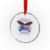 Funny 6th Birthday Crystal Glass Ornament Level 6 Unlocked Awesome Since 2020 USA Gamer