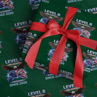 Funny 6th Birthday Wrapping Paper Roll Level 6 Unlocked Awesome Since 2020 USA Gamer