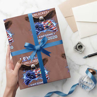Funny 6th Birthday Wrapping Paper Roll Level 6 Unlocked Awesome Since 2020 USA Gamer