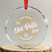Funny 70th Birthday Crystal Glass Ornament Official Member Of The Old Ball Clubs Baby Boomers - Wonder Print Shop