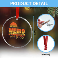 Funny 70th Birthday Crystal Glass Ornament Retro 1956 Weird Being The Same Age As Old People