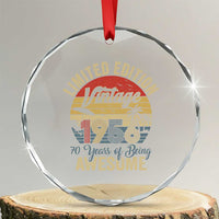 Funny 70th Birthday Crystal Glass Ornament Vintage 1956 Limited Edition 50 Year Old Bday Gifts