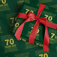 Funny 70th Birthday Wrapping Paper Roll Galaxy Built 70 Years Ago Parts Original
