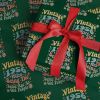 Funny 70th Birthday Wrapping Paper Roll Retro Groovy 1956 Weird Being The Same Age As Old People