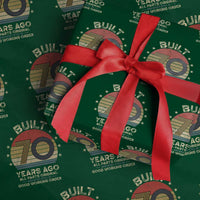 Funny 70th Birthday Wrapping Paper Roll Vintage Retro Built 70 Years Ago