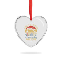 Funny 70th Birthday Heart Crystal Glass Ornament Vintage 1956 Limited Edition 50 Year Old Bday Gifts