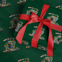 Funny 7th Birthday Building Bricks Wrapping Paper Roll I Was 6 Now Im 7 Kids 67 Birthday Building Six Seven Boy