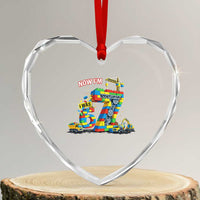 Funny 7th Birthday Building Bricks Heart Crystal Glass Ornament I Was 6 Now Im 7 Kids 67 Birthday Building Six Seven Boy