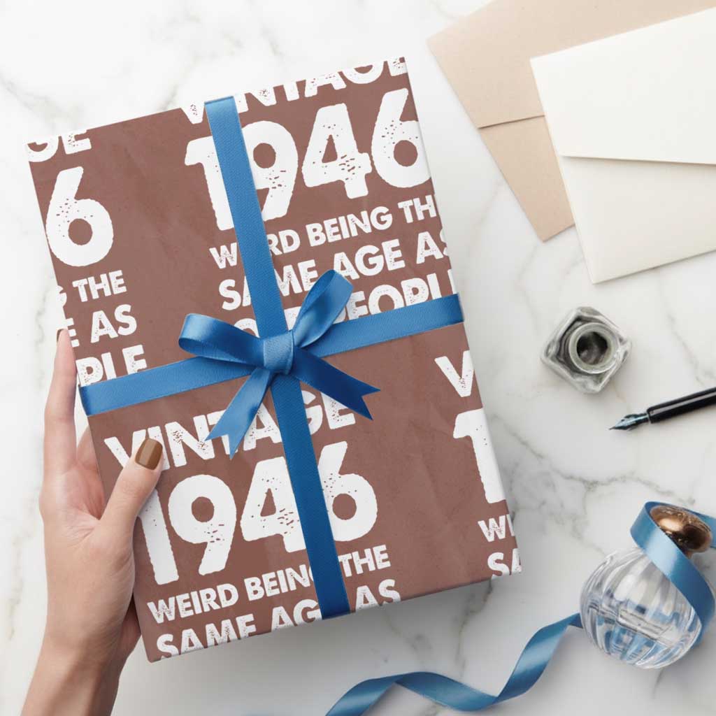 Funny 80th Birthday Wrapping Paper Roll Turning 80 Year Old Gifts Weird Being The Same Age As Old People