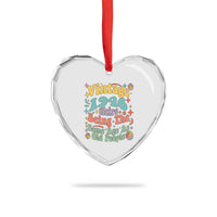 Funny 80th Birthday Heart Crystal Glass Ornament Retro Groovy 1946 Weird Being The Same Age As Old People
