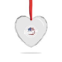 Funny 80th Birthday Heart Crystal Glass Ornament Vintage 1946 Stamp 80 Years Old American Flag