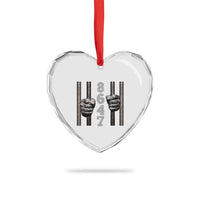 Funny 8647 Jail Heart Crystal Glass Ornament Freedom Protest Satire Graphic Gift