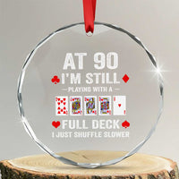 Funny 90th Birthday Crystal Glass Ornament Funny 90 Year Old Cards