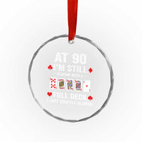 Funny 90th Birthday Crystal Glass Ornament Funny 90 Year Old Cards