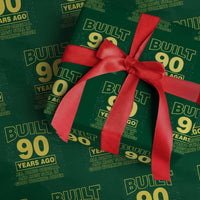 Funny 90th Birthday Wrapping Paper Roll Galaxy Built 90 Years Ago Parts Original